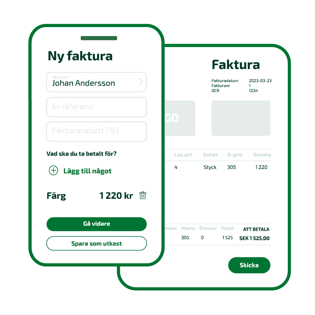 Grafik som visar hur Fortnox faktureringsprogram fungerar