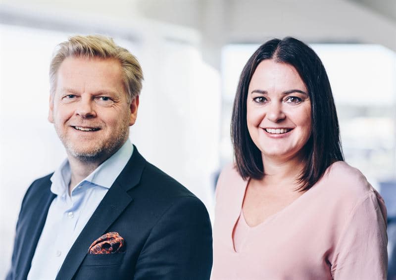 Nils Carlsson, VD Fortnox och Camilla Skoog, Försäljningschef Fortnox
