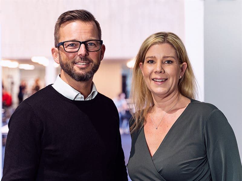 Jesper Svensson, utvecklingschef och Malin Sköld, produktägare