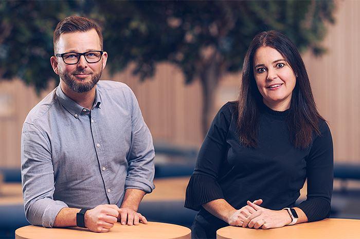 Jesper Svensson och Camilla Skoog, affärsområdeschefer Fortnox